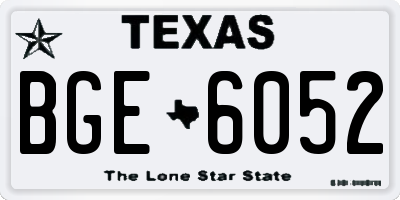 TX license plate BGE6052