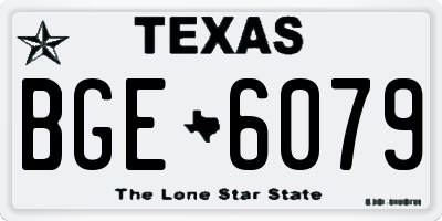 TX license plate BGE6079