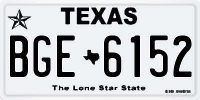 TX license plate BGE6152