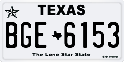 TX license plate BGE6153