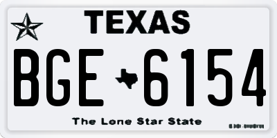 TX license plate BGE6154