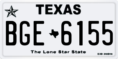 TX license plate BGE6155