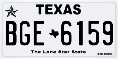 TX license plate BGE6159