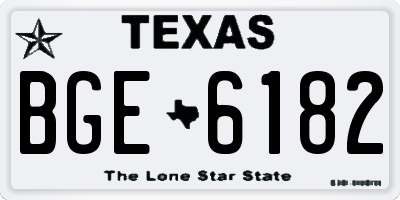 TX license plate BGE6182