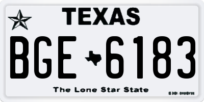 TX license plate BGE6183
