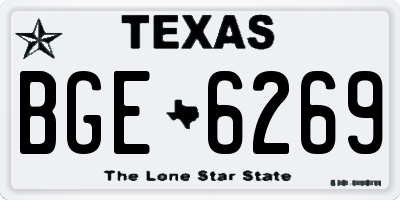 TX license plate BGE6269