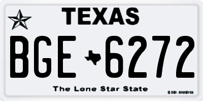 TX license plate BGE6272