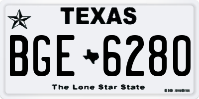 TX license plate BGE6280