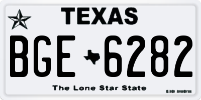 TX license plate BGE6282