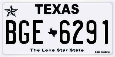 TX license plate BGE6291