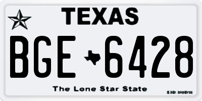 TX license plate BGE6428