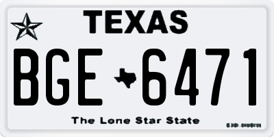 TX license plate BGE6471