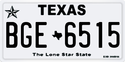TX license plate BGE6515