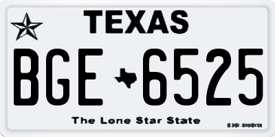 TX license plate BGE6525