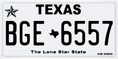 TX license plate BGE6557