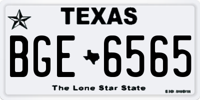 TX license plate BGE6565
