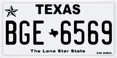 TX license plate BGE6569