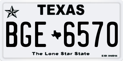 TX license plate BGE6570