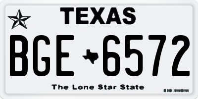 TX license plate BGE6572