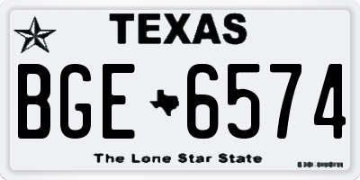 TX license plate BGE6574