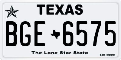 TX license plate BGE6575