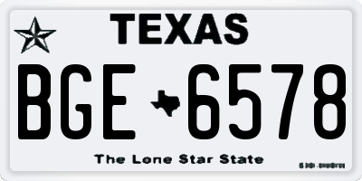 TX license plate BGE6578