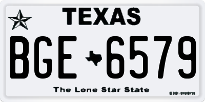 TX license plate BGE6579