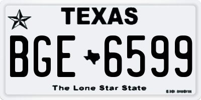 TX license plate BGE6599