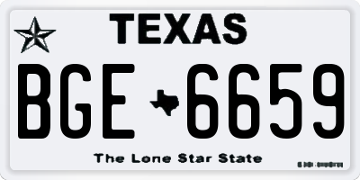 TX license plate BGE6659
