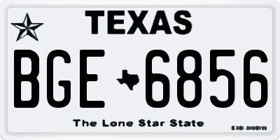 TX license plate BGE6856