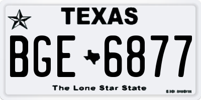 TX license plate BGE6877