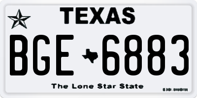 TX license plate BGE6883
