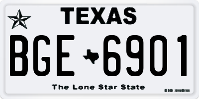 TX license plate BGE6901