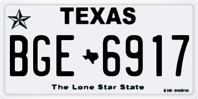 TX license plate BGE6917