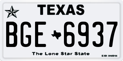 TX license plate BGE6937