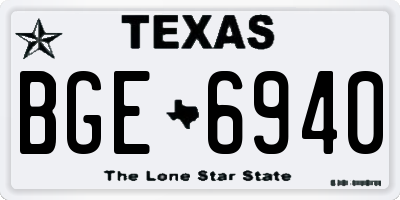 TX license plate BGE6940