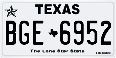TX license plate BGE6952