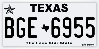 TX license plate BGE6955