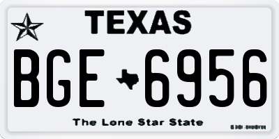 TX license plate BGE6956