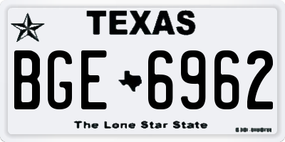 TX license plate BGE6962
