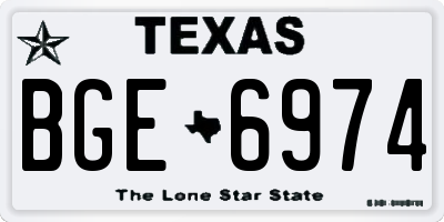 TX license plate BGE6974