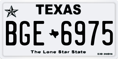 TX license plate BGE6975