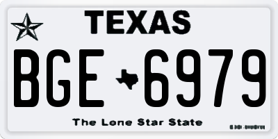TX license plate BGE6979
