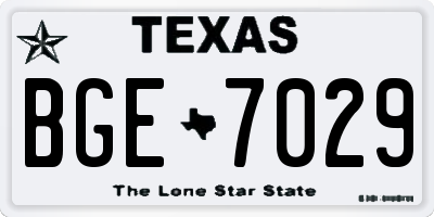 TX license plate BGE7029