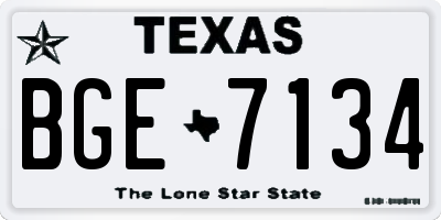 TX license plate BGE7134