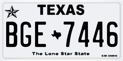 TX license plate BGE7446