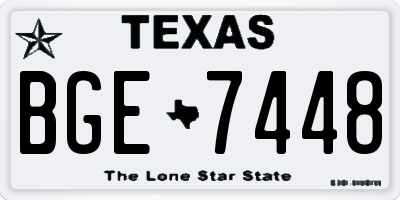 TX license plate BGE7448