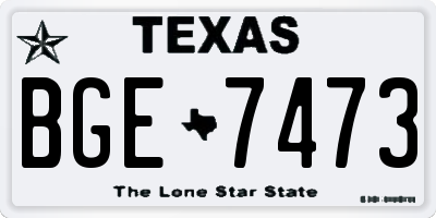 TX license plate BGE7473
