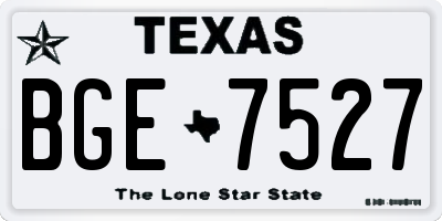 TX license plate BGE7527