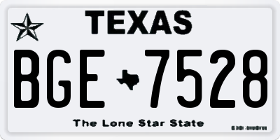 TX license plate BGE7528